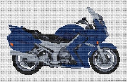 Picture of Yamaha FJR Motorcycle Cross Stitch Pattern