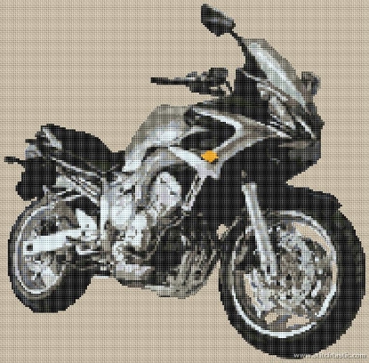 Picture of Yamaha FZ6 Fazer Motorbike Cross Stitch