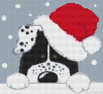 Picture of Christmas Dog Cross Stitch