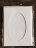 Picture of Oval Aperture C6/A6 Cards - White Shimmer (Pack Of 5)