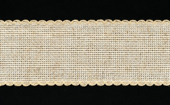Picture of 1 Metre Hessian Aida Band 5cm/2 Inch With a Scalloped Edging