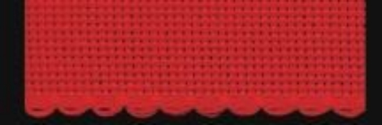 Picture of 1 Metre Red Aida Band 5cm/2 Inch With a Scalloped Edging