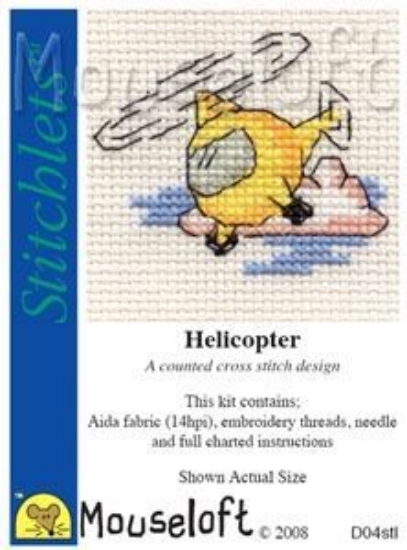 Picture of Mouseloft "Helicopter" Stitchlets Cross Stitch Kit