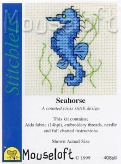 Picture of Mouseloft "Seahorse" Stitchlets Cross Stitch Kit
