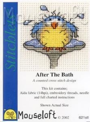 Picture of Mouseloft "After The Bath" Stitchlets Cross Stitch Kit