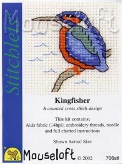 Picture of Mouseloft "Kingfisher" Stitchlets Cross Stitch Kit