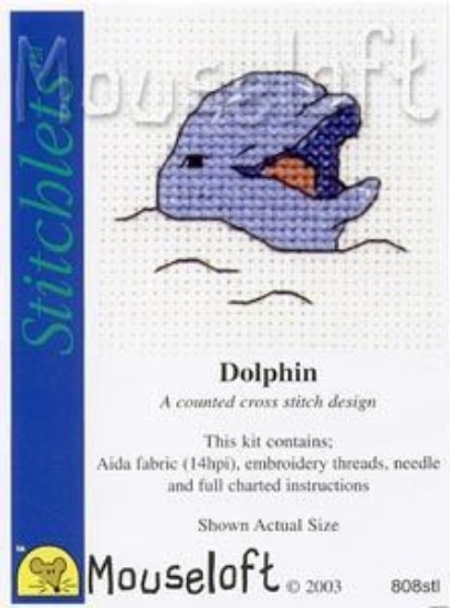 Picture of Mouseloft "Smiling Dolphin" Stitchlets Cross Stitch Kit