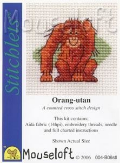 Picture of Mouseloft "Orang-utan" Stitchlets Cross Stitch Kit