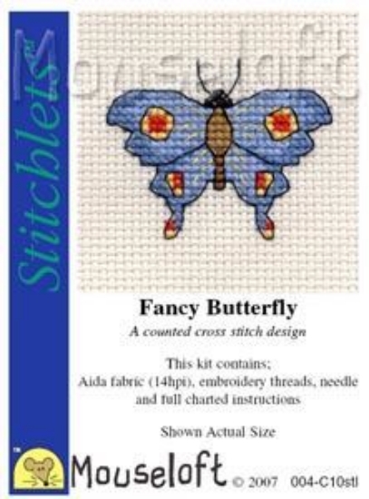 Picture of Mouseloft "Fancy Butterfly" Stitchlets Cross Stitch Kit