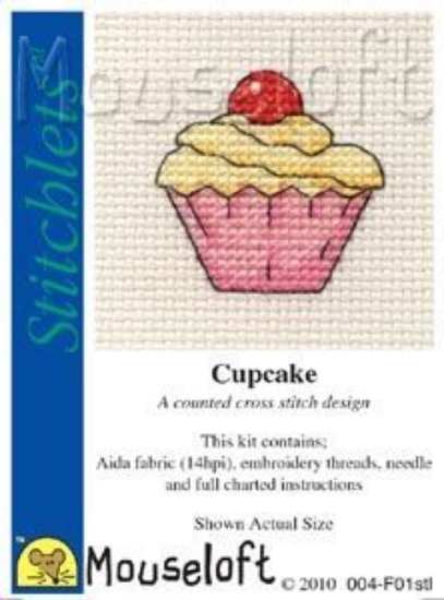 Picture of Mouseloft "Cupcake" Stitchlets Cross Stitch Kit