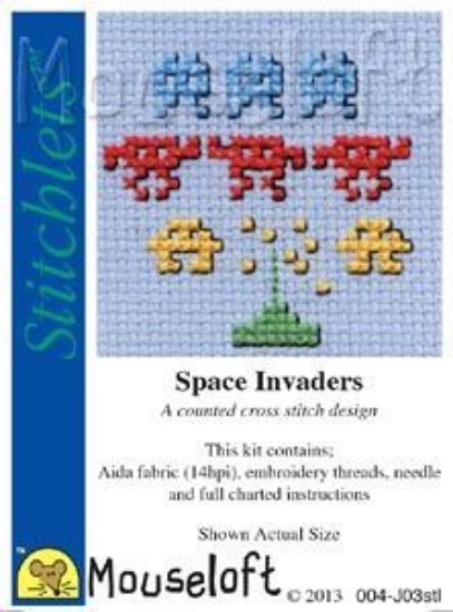 Picture of Mouseloft "Space Invaders" Stitchlets Cross Stitch Kit