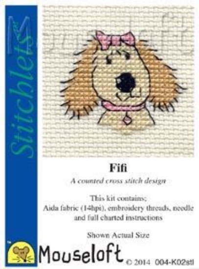 Picture of Mouseloft "Fifi The Dog" Stitchlets Cross Stitch Kit