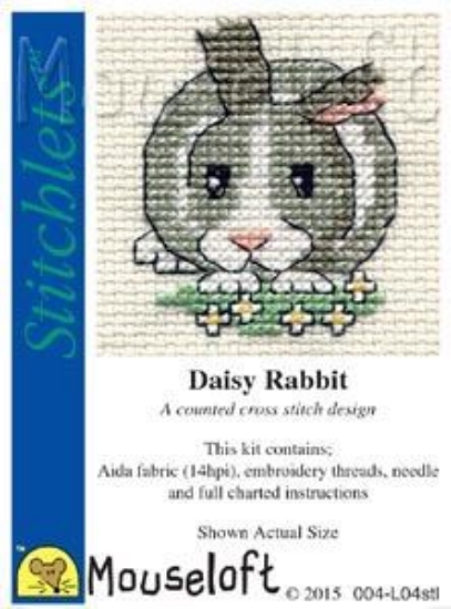Picture of Mouseloft "Daisy Rabbit" Stitchlets Cross Stitch Kit