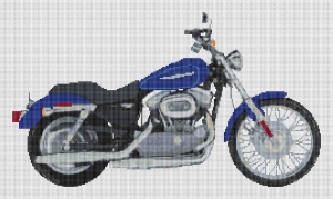 Harley Davidson XL883 Custom Sportster Cross Stitch Kit and Chart ...