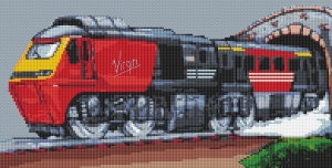 Virgin Intercity Train Cross Stitch Kit and Chart | Stitchtastic