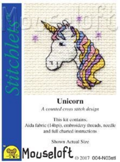 Picture of Mouseloft "Unicorn" Stitchlets Cross Stitch Kit