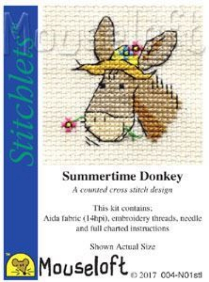 Picture of Mouseloft "Summertime Donkey" Stitchlets Cross Stitch Kit