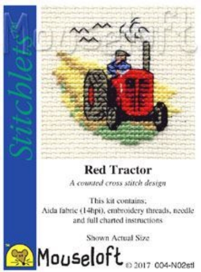 Picture of Mouseloft "Red Tractor" Stitchlets Cross Stitch Kit