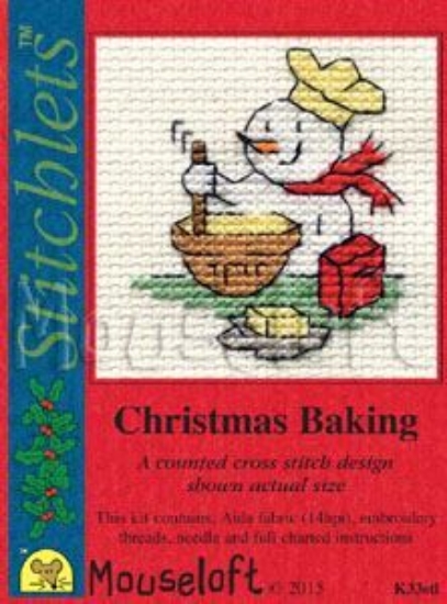 Picture of Mouseloft "Christmas Baking" Christmas Cross Stitch Kit With Card