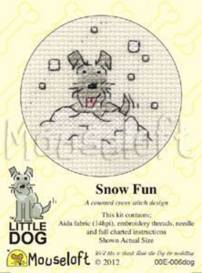 Picture of Mouseloft "Snow Fun" Little Dog Cross Stitch Kit