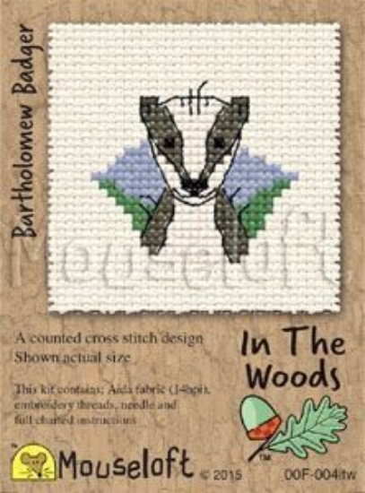 Picture of Mouseloft "Bartholomew Badger" In The Woods Cross Stitch Kit