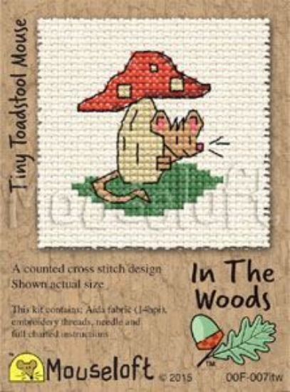 Picture of Mouseloft "Tiny Toadstool Mouse" In The Woods Cross Stitch Kit