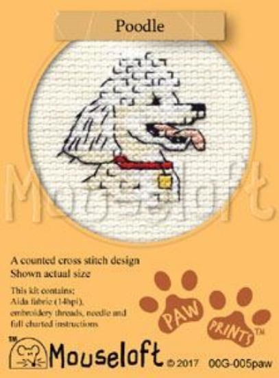 Picture of Mouseloft "Poodle" Paw Prints Cross Stitch Kit