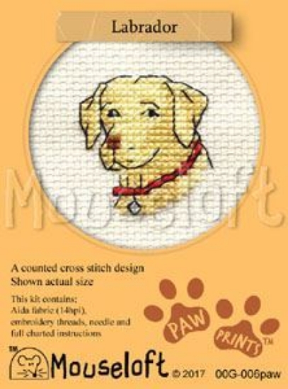 Picture of Mouseloft "Labrador" Paw Prints Cross Stitch Kit