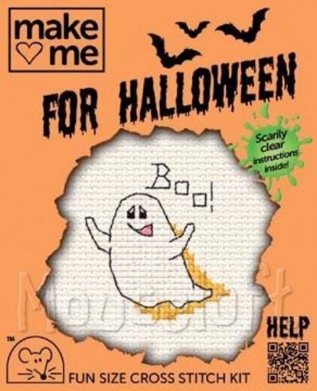 Picture of Mouseloft "Ghost" Make Me for Halloween Cross Stitch Kit