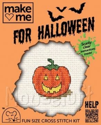 Picture of Mouseloft "Pumpkin" Make Me for Halloween Cross Stitch Kit