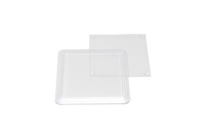 Picture of Fifty Acrylic Clear Square Plastic Coasters (extra depth for craft) - 80mm x 80mm insert