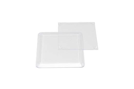 Picture of One Hundred Acrylic Clear Square Plastic Coasters (extra depth for craft) - 80mm x 80mm insert