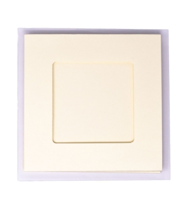 Picture of Square aperture square cards - Cream (Pack of 5)