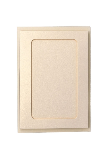 Picture of Rectangular Aperture C6/A6 Cards - Cream Shimmer (Pack Of 5)