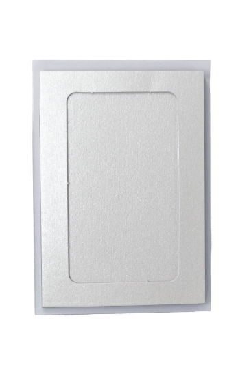 Picture of Rectangular Aperture C6/A6 Cards - White Shimmer (Pack Of 5)