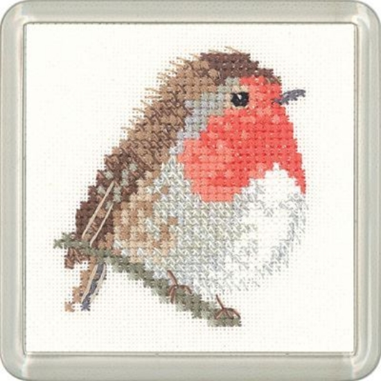 Picture of Robin - Little Friends Coaster Cross Stitch Kit