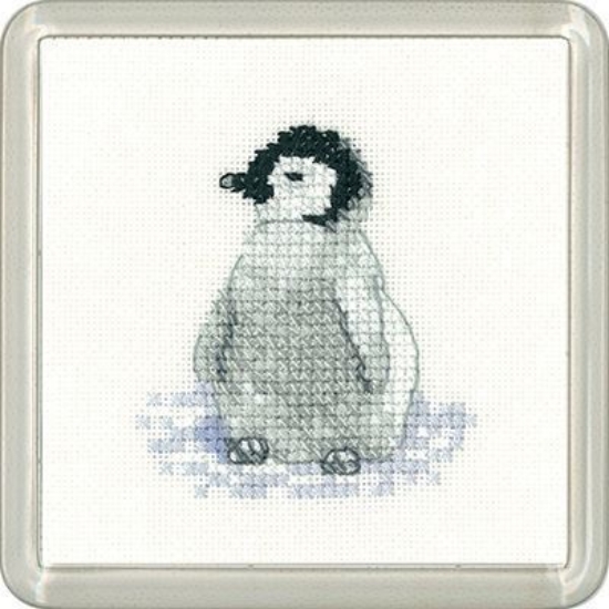 Picture of Penguin Chick - Little Friends Coaster Cross Stitch Kit