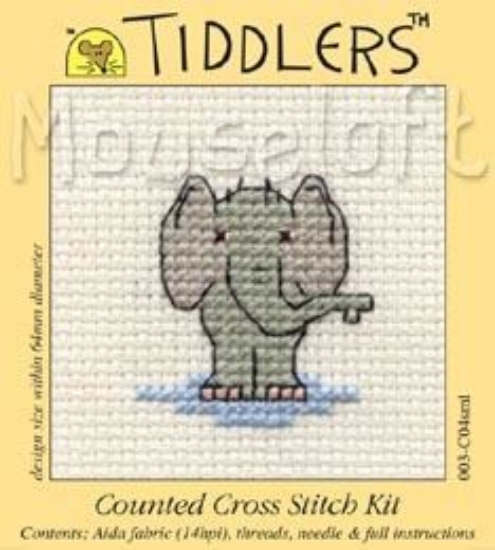 Picture of Mouseloft "Elephant" Tiddlers Cross Stitch Kit