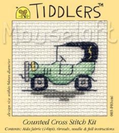 Picture of Mouseloft "Green Vintage Car" Tiddlers Cross Stitch Kit