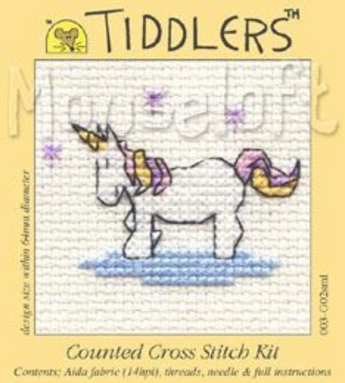 Picture of Mouseloft "Little Unicorn" Tiddlers Cross Stitch Kit