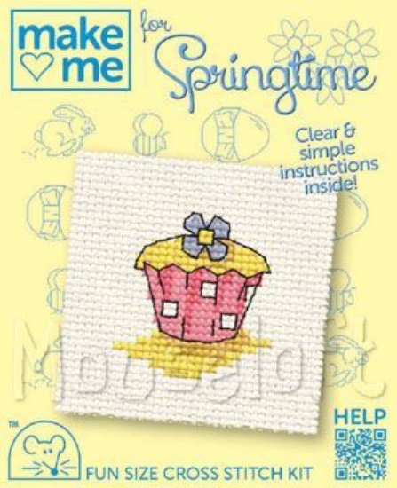 Picture of Mouseloft "Cupcake" Make Me for Springtime Cross Stitch Kit