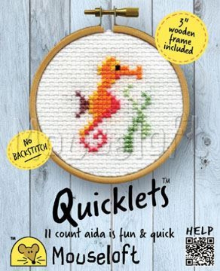 Picture of Mouseloft "Seahorse" Quicklets Cross Stitch Kit
