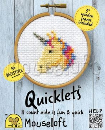 Picture of Mouseloft "Unicorn" Quicklets Cross Stitch Kit