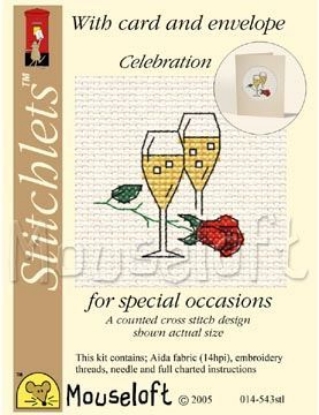 Picture of Mouseloft "Celebration" Card Occasions Stitchlets Cross Stitch Kit With Card