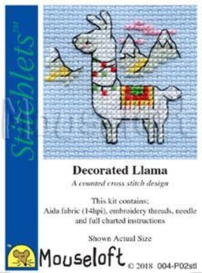 Picture of Mouseloft "Decorated Llama" Stitchlets Cross Stitch Kit