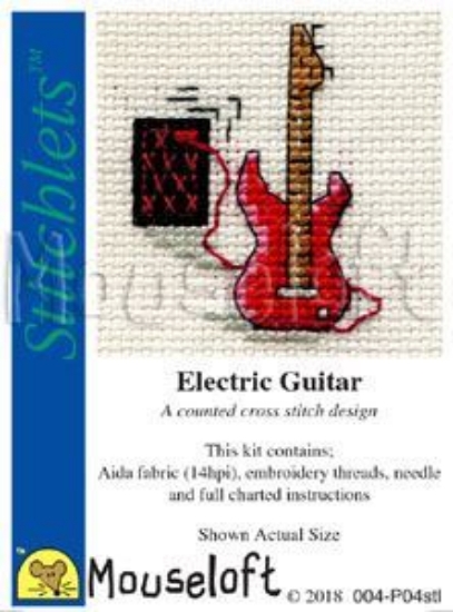 Picture of Mouseloft "Electric Guitar" Stitchlets Cross Stitch Kit