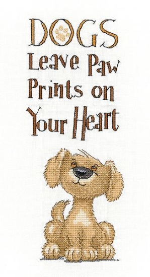 Picture of Dogs Paw Prints - 14ct Aida Cross Stitch Kit