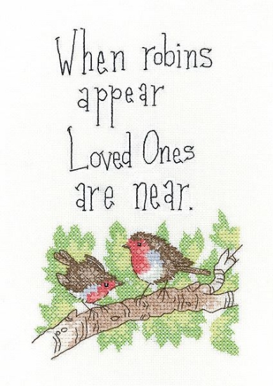 Picture of When Robins Appear - 14ct Aida Cross Stitch Kit