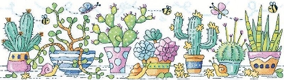 Picture of Cactus Garden - 14ct Aida