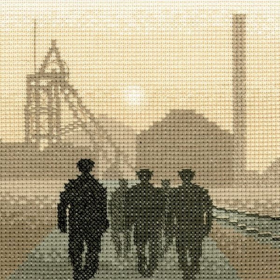 Picture of Early Shift - 14ct Aida Cross Stitch Kit